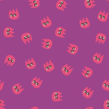 Renkli pire ile Seamless modeli. Vektör