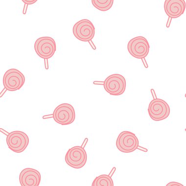Şeker ile Seamless modeli. Kawaii. Vektör.