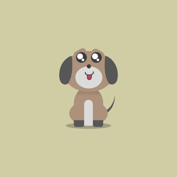Kawaii perro gracioso. Vector . — Archivo Imágenes Vectoriales