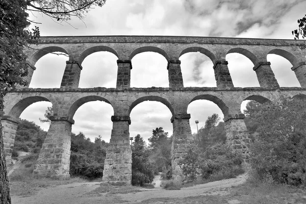 Ferreres Akvadukt Také Známý Jako Pont Del Diable Římský Akvadukt — Stock fotografie