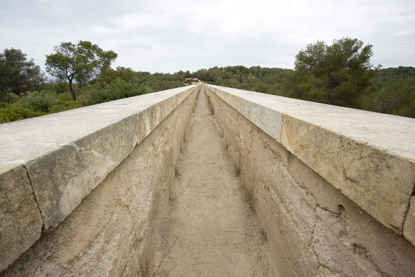 Ferreres Akwedukt Znany Również Jako Pont Del Diable Rzymski Akwedukt — Zdjęcie stockowe