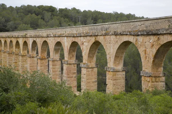 Aqueduto Ferreres Também Conhecido Como Pont Del Diable Aqueduto Romano — Fotografia de Stock