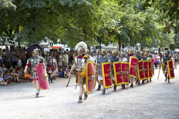 Roman Spectacle Autun Gladiators Legionaries August 2018 Autun Burgundy France — Stock Photo, Image