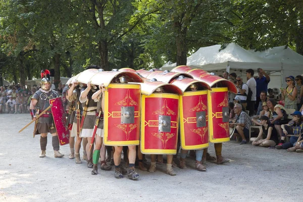 Roman Spectacle Autun Gladiators Legionaries August 2018 Autun Burgundy France — Stock Photo, Image