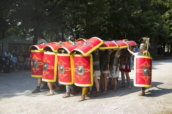 Roman Spectacle Autun Gladiators Legionaries August 2018 Autun Burgundy France — Stock Photo, Image