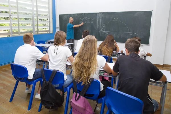 Leraar Leerlingen School — Stockfoto