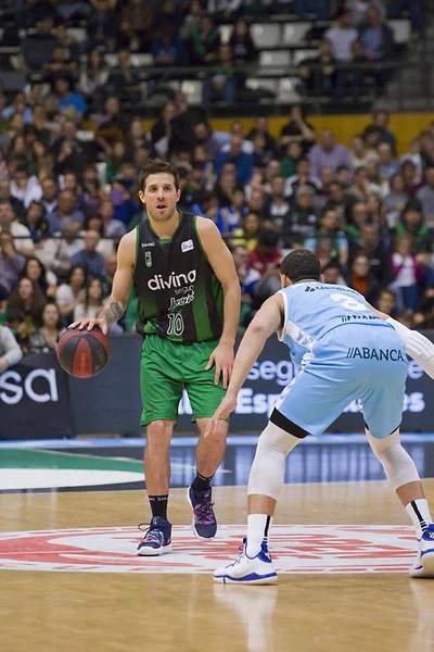 Nicolas Laprovittola Joventut Akcióban Spanyol Acb Bajnoki Kosárlabda Mérkőzés Között — Stock Fotó