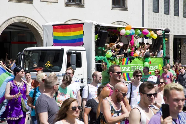 Lidé Kteří Zúčastní Dne Gay Pride Července 2015 Mnichov Německo — Stock fotografie