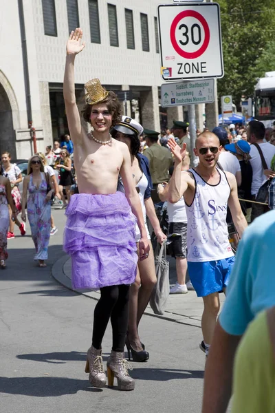 Personnes Participant Journée Gay Pride Juillet 2015 Munich Allemagne — Photo