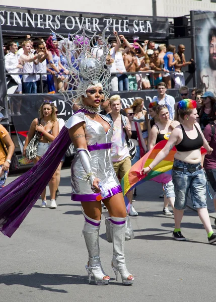 Pessoas Que Frequentam Dia Orgulho Gay Julho 2015 Munique Alemanha — Fotografia de Stock