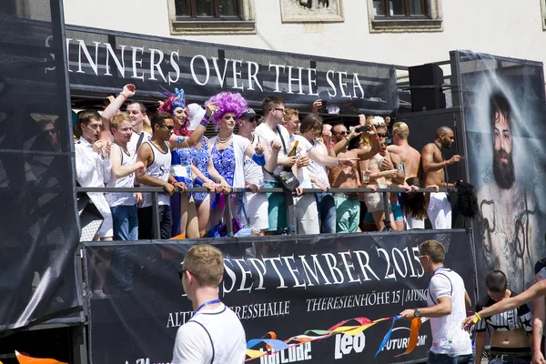 Mensen Die Gay Pride Day Bijwonen Juli 2015 München Duitsland — Stockfoto