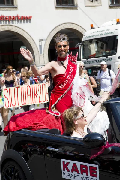 Mensen Die Gay Pride Day Bijwonen Juli 2015 München Duitsland — Stockfoto