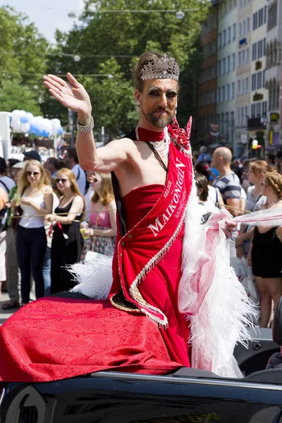 Pessoas Que Frequentam Dia Orgulho Gay Julho 2015 Munique Alemanha — Fotografia de Stock