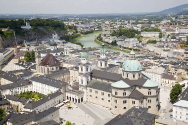 Salzburg city görünümü, Avusturya.