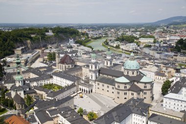 Salzburg city görünümü, Avusturya.