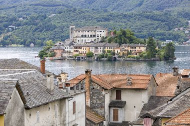 Orta San Giulio, Piemonte, İtalya.