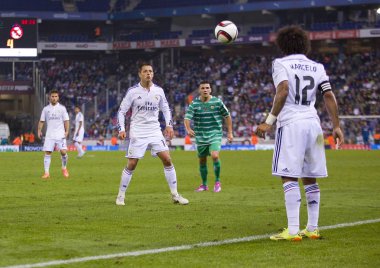 Javier Chicharito Hernandez of RM in action at the Copa del Rey match between UE Cornella and Real Madrid, final score 1 - 4, on October 29, 2014, in Cornella, Barcelona, Spain.