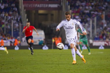 Raul de Tomas of RM in action at the Copa del Rey match between UE Cornella and Real Madrid, final score 1 - 4, on October 29, 2014, in Cornella, Barcelona, Spain.