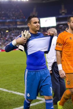 Keylor Navas of RM at the Copa del Rey match between UE Cornella and Real Madrid, final score 1 - 4, on October 29, 2014, in Cornella, Barcelona, Spain.