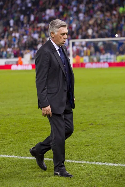 Carlo Ancelotti Manager Partido Copa Del Rey Entre Cornella Real —  Fotos de Stock
