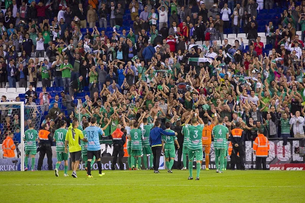 Barcelona Ottobre Giocatori Cornella Ringraziano Tifosi Dopo Partita Copa Del — Foto Stock