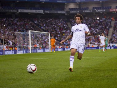 Marcelo Vieira of RM in action at the Copa del Rey match between UE Cornella and Real Madrid, final score 1 - 4, on October 29, 2014, in Cornella, Barcelona, Spain.
