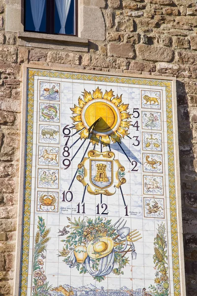 Ancient Sundial Traditional Catalan Rural House — Stock Photo, Image