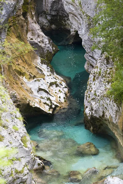 Fiume Soca Isonzo Slovenia Europa — Foto Stock