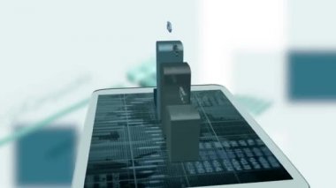 Tablet ekranında iş grafiği veya grafiği