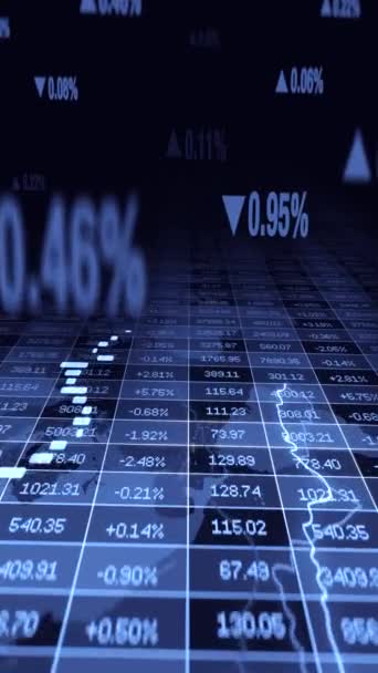 Contexto Dos Indicadores Financeiros Empresariais — Vídeo de Stock