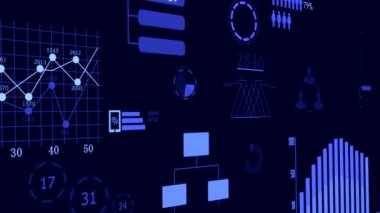 Arayüz ekranındaki kurumsal iş grafikleri veya grafikleri