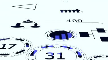 Arayüz ekranındaki kurumsal iş grafikleri veya grafikleri