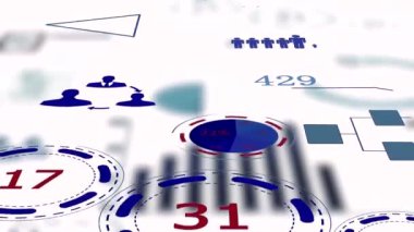 Arayüz ekranındaki kurumsal iş grafikleri veya grafikleri