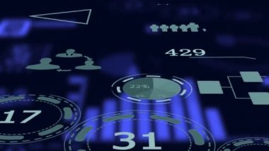 Arayüz ekranındaki kurumsal iş grafikleri veya grafikleri