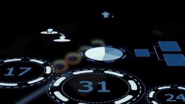 Arayüz ekranındaki kurumsal iş grafikleri veya grafikleri