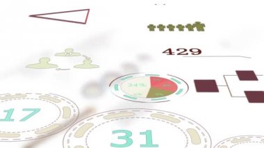 Arayüz ekranındaki kurumsal iş grafikleri veya grafikleri