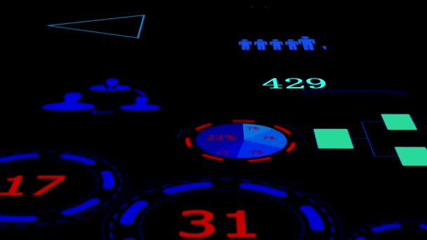 Unternehmensdiagramme Oder Diagramme Auf Dem Bildschirm — Stockvideo
