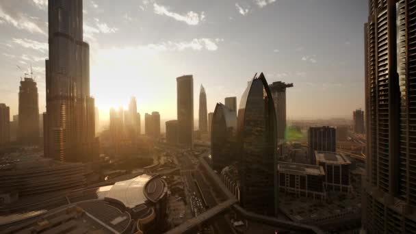 Letecký Pohled Velkou Metropoli Době Slunečného Dne — Stock video
