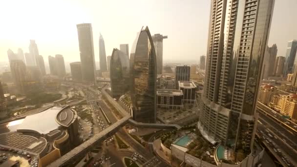 Luftaufnahme Der Großstadt Bei Sonnigem Tag — Stockvideo