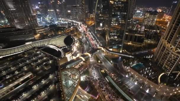 Vista Aérea Metrópole Grande Noite — Vídeo de Stock