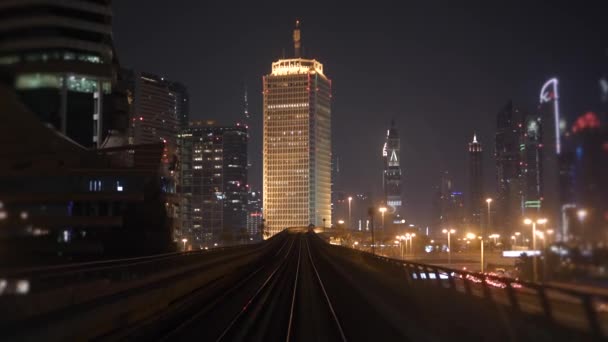 Швидкісна Залізнична Колія Сучасному Місті — стокове відео