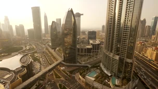 Vista Aérea Gran Metrópolis Durante Día — Vídeos de Stock