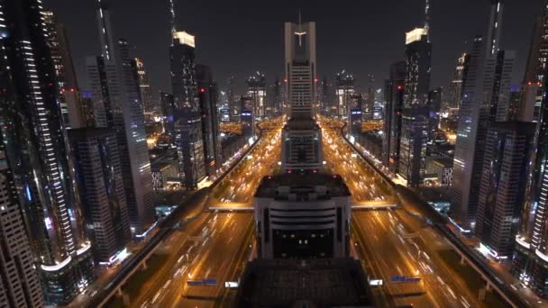 Vista Aérea Metrópole Grande Noite — Vídeo de Stock