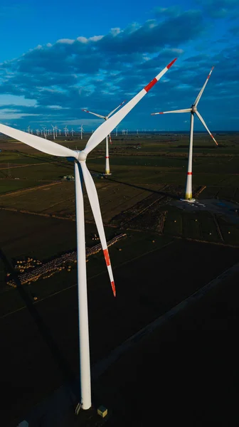 Közel Turbina Szélturbina Légi Meg Fenntartható Fejlődés Környezetbarát Szél Malmok — Stock Fotó