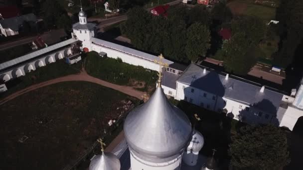 Nikitsky Kloster Pereslavl Zalessky Guld Ring Ryssland Pereslavl Bortom Skogen — Stockvideo