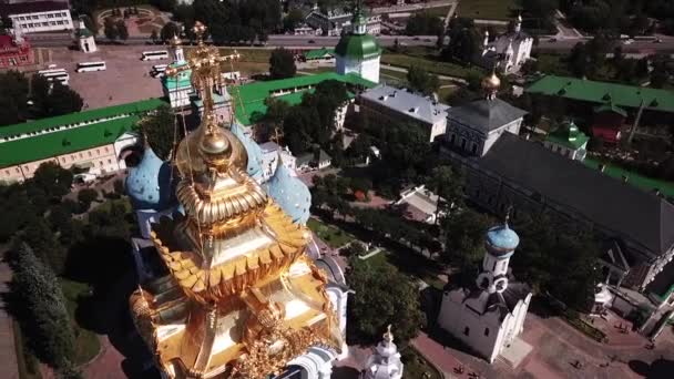 Die Dreifaltigkeitslavra Des Sergius Das Spirituelle Zentrum Der Russisch Orthodoxen — Stockvideo