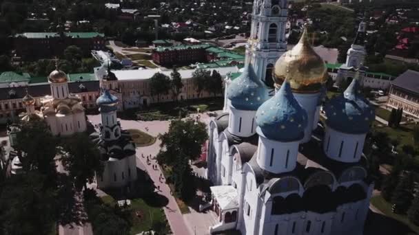Lávra Trinity Sergius Duchovní Centrum Ruské Pravoslavné Církve Zlatý Prsten — Stock video
