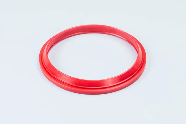 Compaction. Hydraulic cylinder. Seals, sealing rings. Wipers, guide rings, protective rings. Polyurethane — Stock Photo, Image