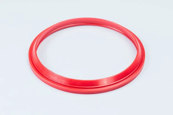 Compaction. Hydraulic cylinder. Seals, sealing rings. Wipers, guide rings, protective rings. Polyurethane — Stock Photo, Image