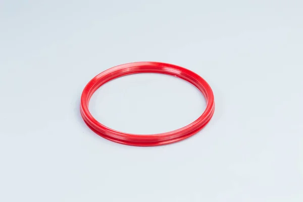 Compaction. Hydraulic cylinder. Seals, sealing rings. Wipers, guide rings, protective rings. Polyurethane — Stock Photo, Image